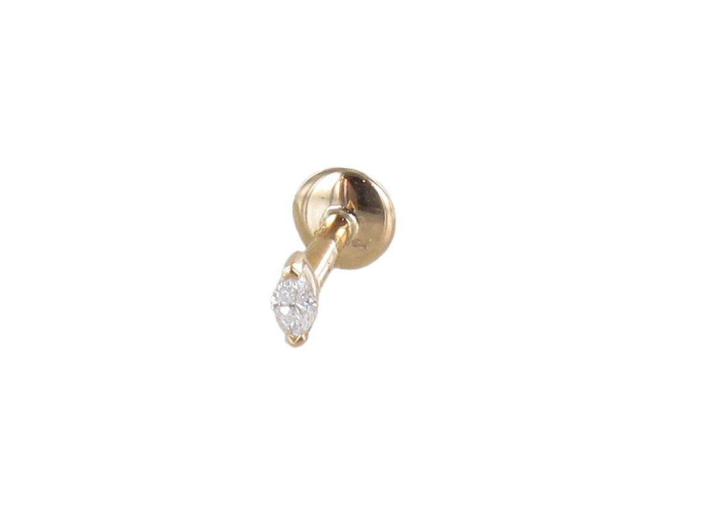 Stud WePiercing Solitaire Marquise